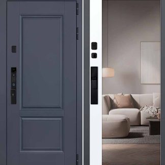 Стальная дверь "Ledo" с зеркалом (биометрический замок Smart lock К06)