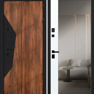 Стальная дверь "Сапсан" с зеркалом (умная дверная ручка)