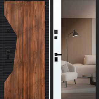 Стальная дверь "Сапсан" с зеркалом (адаптивная замковая часть)